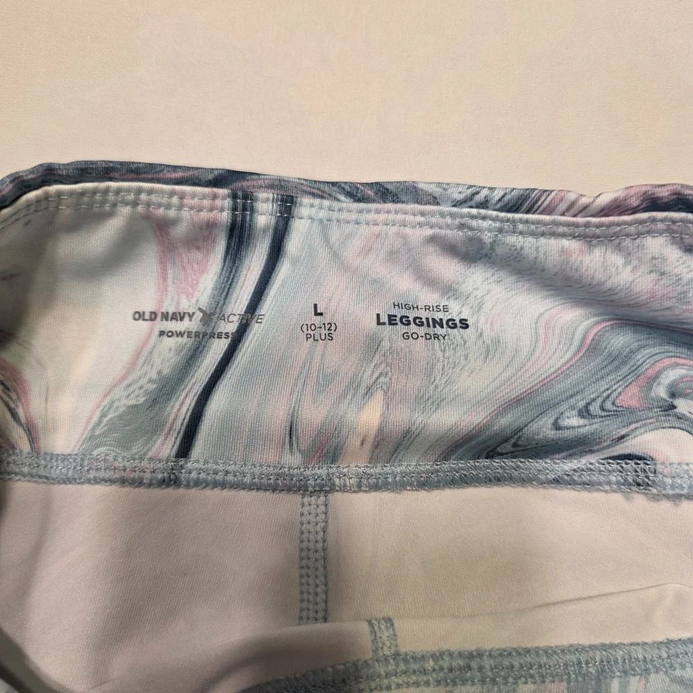 Old Navy Kids Marble Print Leggings - Pink, Gray, White